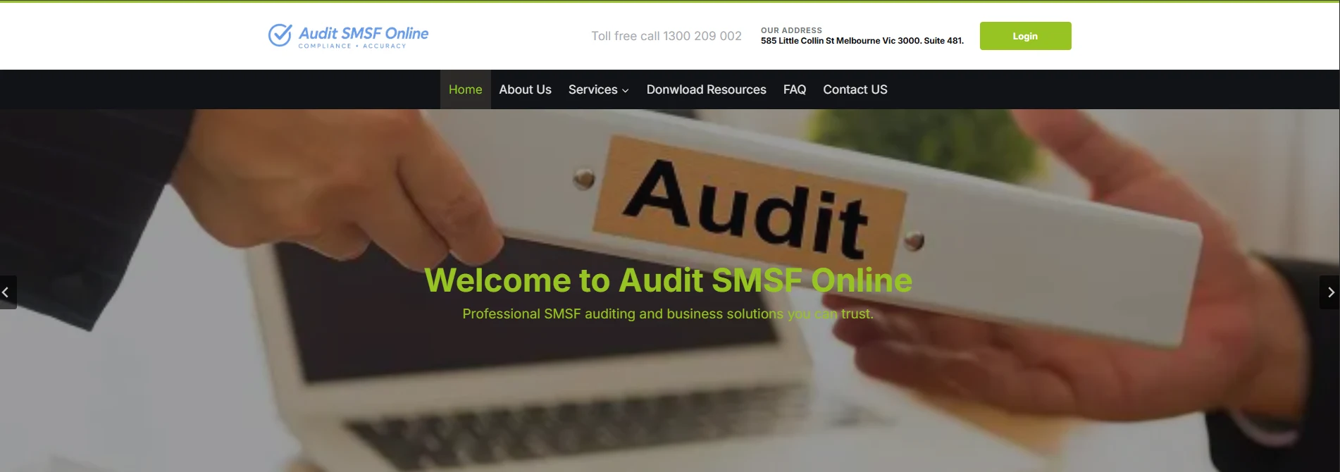 Audit SMSF Online Pty Ltd website